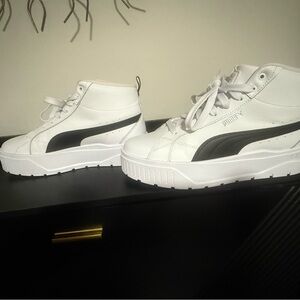 Puma White and Black High-Tops